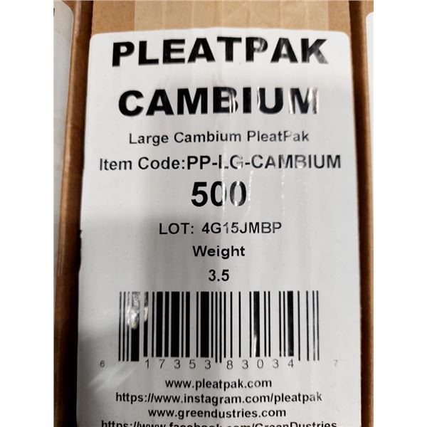 BOÎTE DE MANCHONS À CAFÉ PLEATPAK CAMBIUM, 500 UNITÉS