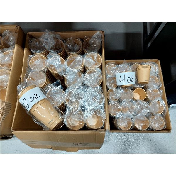 LOT DE BOÎTES DE GOBELETS EN CARTON DOUBLE PAROI CAMBIUM, FORMATS ASSORTIS (4OZ, 8OZ, 12OZ, 16OZ)