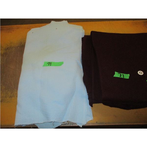 UNCLAIMED STORAGE:  FLAT C/W BLUE & BURGUNDY FABRIC