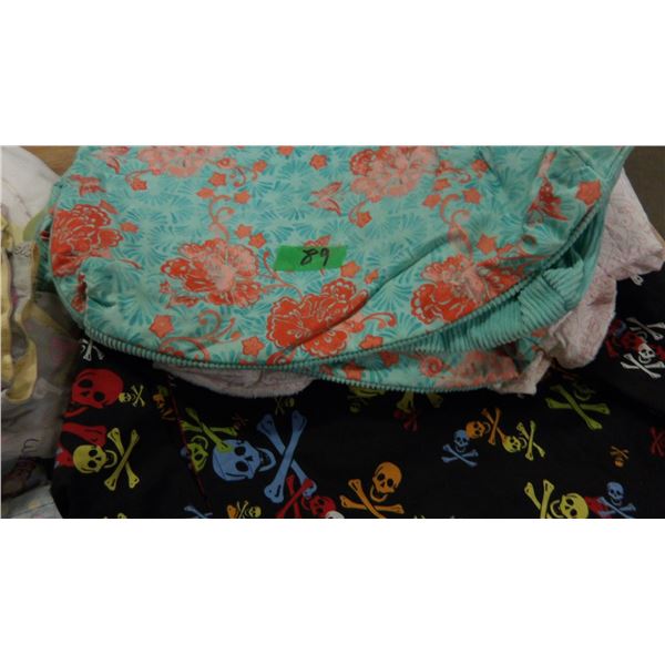 UNCLAIMED STORAGE:  BOX C/W READY TO SEW GARMETS, ETC