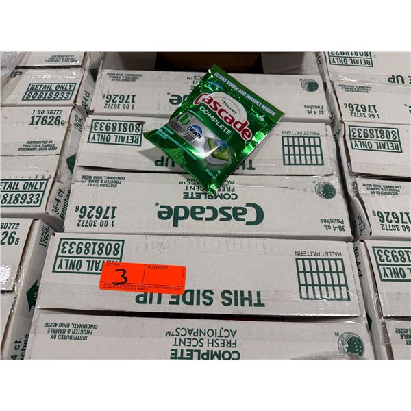 Qty 1,890 Cascade Complete ActionPacs Dishwasher Pod Pouches, 4-Count