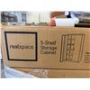 Image 2 : Realspace 36"W Steel 5-Shelf Cabinet, Black ($269.99 Retail)