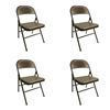 Image 1 : Realspace Metal Folding Chairs, Tan, Set of 4 ($129.99 Retail)