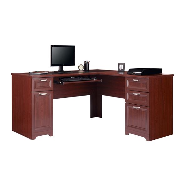 Realspace Magellan 59"W L-Shaped Corner Desk, Classic Cherry ($399.99 Retail)