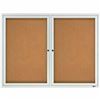 Image 1 : Quartet Enclosed Cork Bulletin Board, 48" x 36", 2-Door ($799.99 Retail)