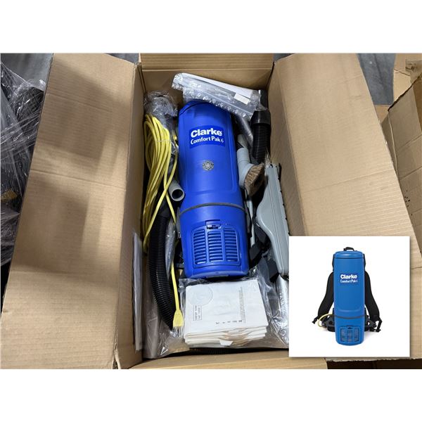 Clarke Comfort Pak 6 Qt. Commercial Backpack Vacuum with Tool Kit ($680.00 Retail)