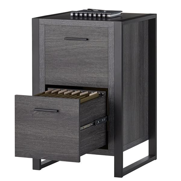 Realspace DeJori 2-Drawer Vertical File Cabinet, Charcoal ($169.99 Retail)