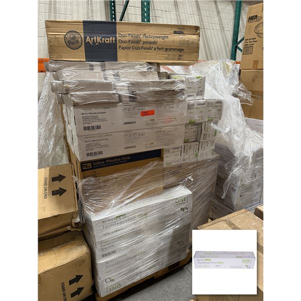 Film Wrap, ArtKraft Paper Rolls, Chipboard Sheets, Food Containers - Pallet