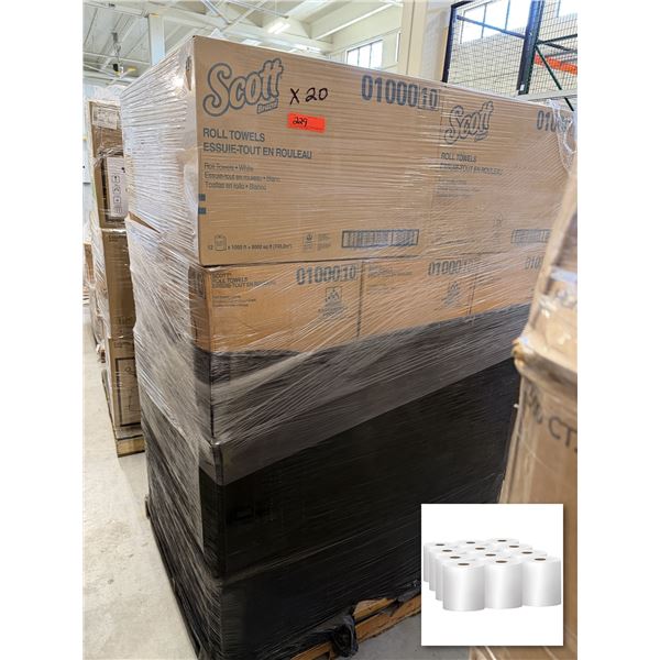 Qty 240 Scott Hardwound Roll Towels, 1000 ft ($2,799.80 Retail)