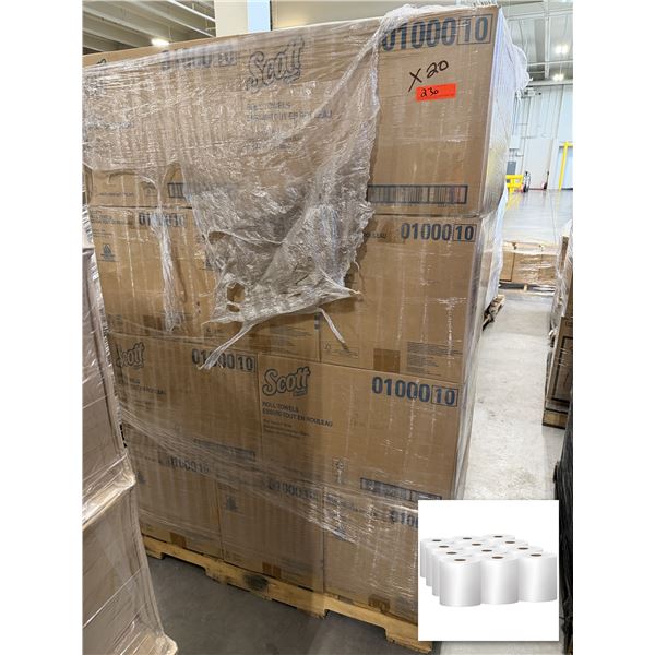Qty 240 Scott Hardwound Roll Towels, 1000 ft ($2,799.80 Retail)
