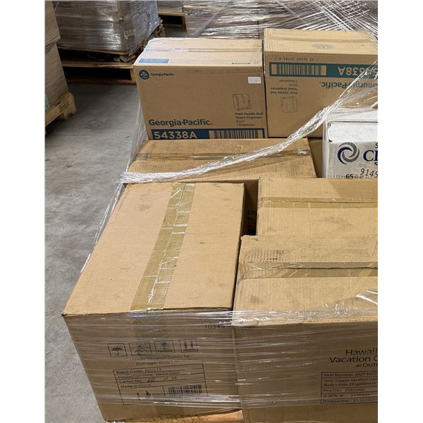 Paper Towel Dispensers, Body Lotion Tubes, Stretch Wrap - Pallet