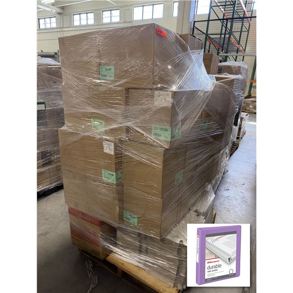 Durable View Binders, Nitrile Gloves, Eco-Products Containers - Pallet
