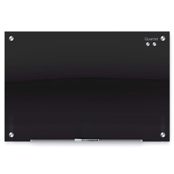 Quartet Infinity Magnetic Glass Dry-Erase Board, 6' x 4', Black ($499.99 Retail)