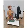Image 1 : *(2) Concrete Statues (34" Tall) - As Is - Dolly Not Included, Pickup Only