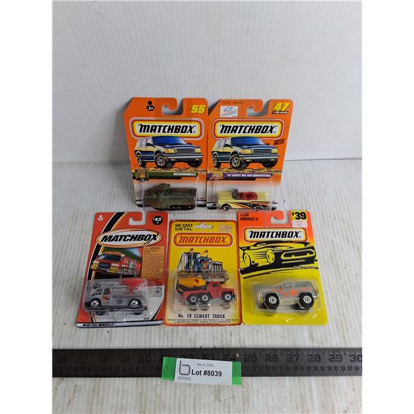 (5) NIB Matchbox Die Cast Vehicles