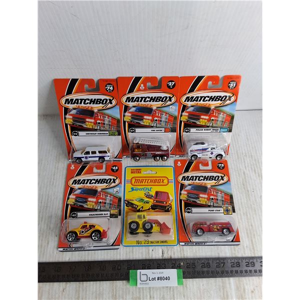 (6) NIB Matchbox Die Cast Vehicles