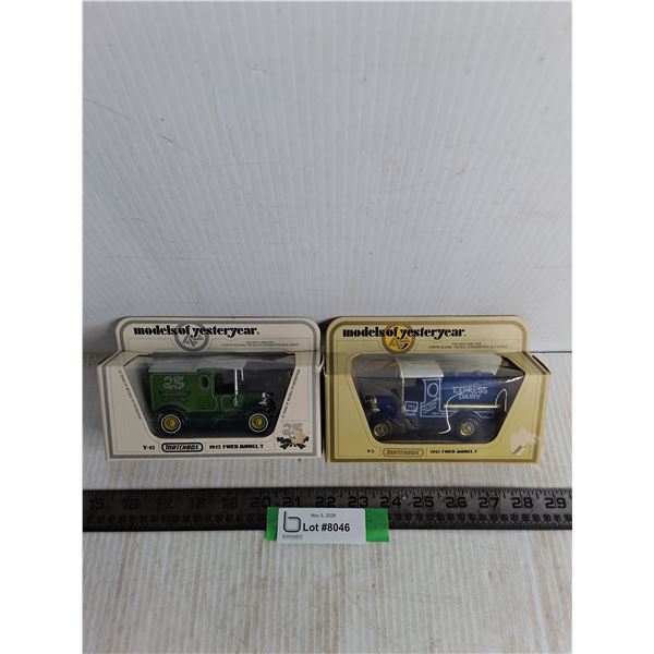 (2) NIB Matchbox "Models of Yesteryear" Die Cast Vehicles