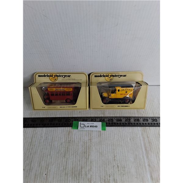 (2) NIB Matchbox "Models of Yesteryear" Die Cast Vehicles