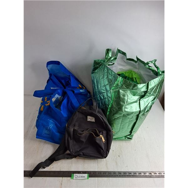 Large Quantity of Reuseable Shopping Bags, Hershel Metro Backpack