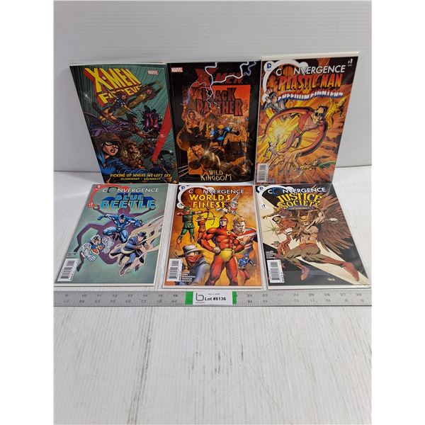 (2) X-Men Comic Books,First 2 Editions of Plastic Man,Blue beetle,World's Finest and Justice Society