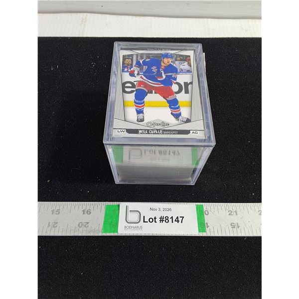 Container of 2024-25 O-Pee-Chee Hockey cards-cannot authenticate