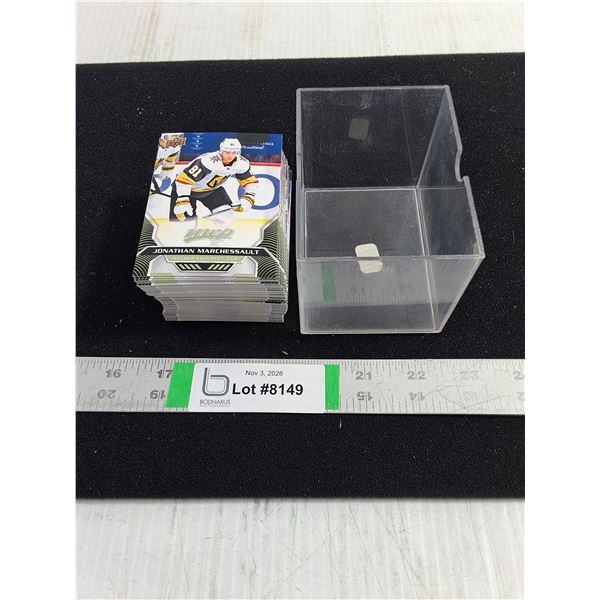 Container of 2020-21 Upper Deck Hockey cards-cannot authenticate