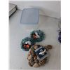Image 3 : (2) Glass Teddy Jars, Decor Gems & River Rocks