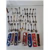 Image 2 : Souvenir Spoons & Plastic Display Rack 15" x  16"