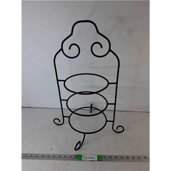 Metal 3 Tier Pie Plate Stand 22" Tall, Pickup Preferred