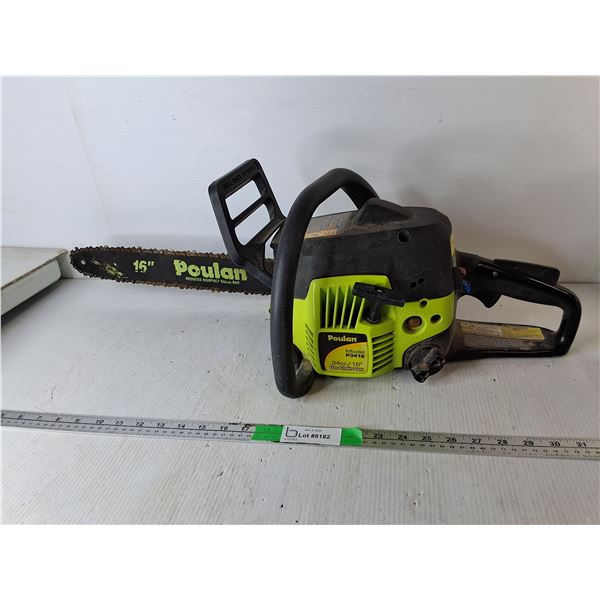 Poulan Gas Chain Saw- Seized Pull Cord, Can't Ship