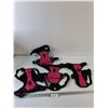Image 1 : (4) Black and Pink Large Dog Harnesses