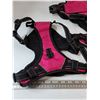 Image 2 : (4) Black and Pink Large Dog Harnesses