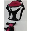 Image 4 : (4) Black and Pink Large Dog Harnesses
