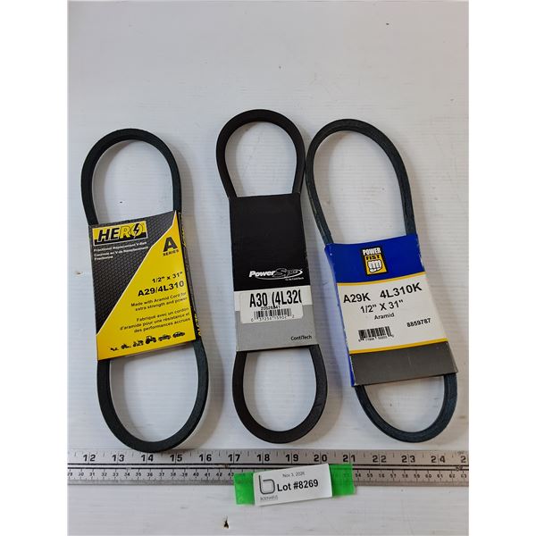 (3) Fractional Replacement V-Belts
