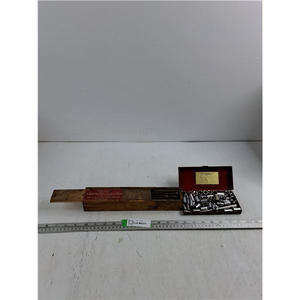 Solid Center Auger Bits, Socket Wrench Set