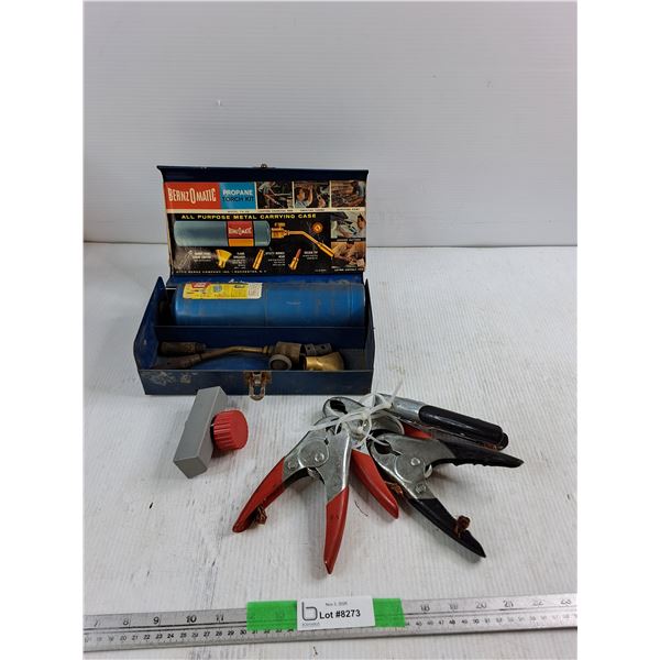BernzOmatic Propane Torch Kit, Heavy-Duty Parrot-Jaw Booster Cable Clamps, Pickup Only