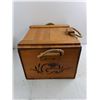 Image 2 : Wooden Cooler Box With Built-In Styrofoam 16.5"14.5"x11", Pickup Only