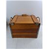 Image 3 : Wooden Cooler Box With Built-In Styrofoam 16.5"14.5"x11", Pickup Only