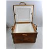 Image 4 : Wooden Cooler Box With Built-In Styrofoam 16.5"14.5"x11", Pickup Only