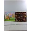 Image 1 : Miniature Figures & Toy In Wooden Display Case 19.5"x16.5"x2"