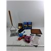 Image 1 : Large Potato Masher, Portable Speaker, 60Min Cassette Tapes, (2) Rhinestone Packs, Misc