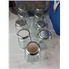 Image 2 : (9) Glass Hexagonal Jar, Rubbermaid Tote, Pickup Only