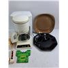 Image 3 : Coffee Machine, Drink Koozies, Mug, Wine Markers, (2) Plates 10.5", Misc