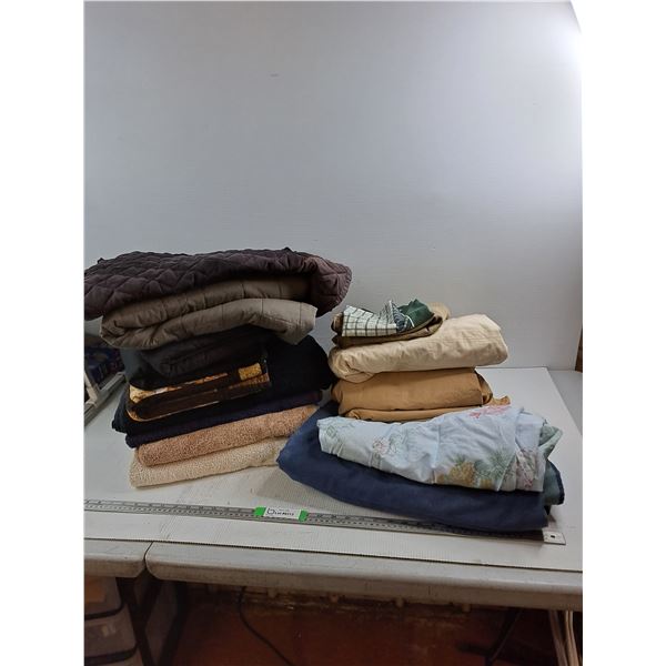 *Assortment Of Beddings- One Set Of Fitted Sheet And Top Sheet, One Towels, And Pillow Cases, Couch 