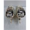 Image 2 : (2) Outdoor Hexagonal Lantern Fixtures With Glass Panes 20.5"