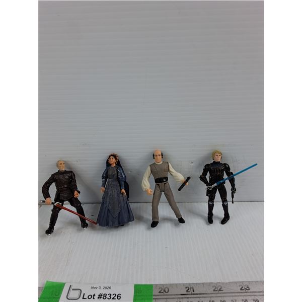 Star Wars Action Figures- Count Dook, Breha Organa, Jeremoch Colton, Luke Skywalkerigures