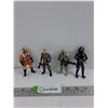 Image 1 : Star Wars Action Figures- Rebel Pilot, Imperial Officer, Camo/Specialist Trooper,  Black-Suited Impe