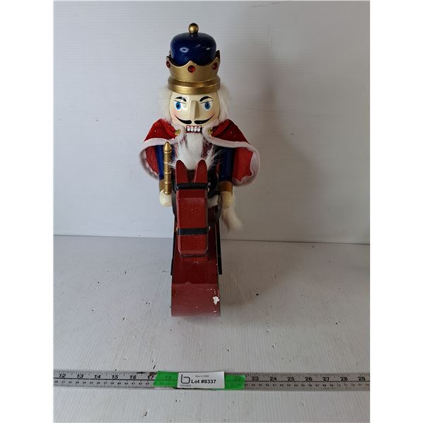 Nutcracker & Rocking Horse Figurine 18.5" Tall