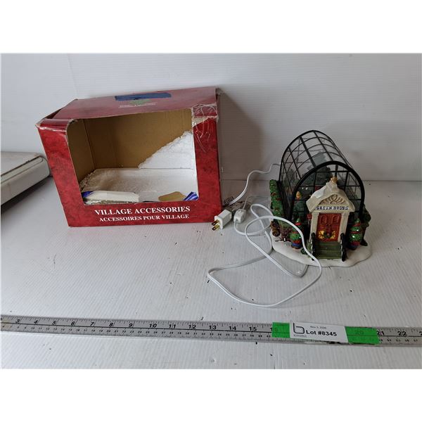 Lighted Christmas Greenhouse Figurine- Powers On