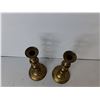 Image 2 : (2) Brass Candleholders 10" Tall